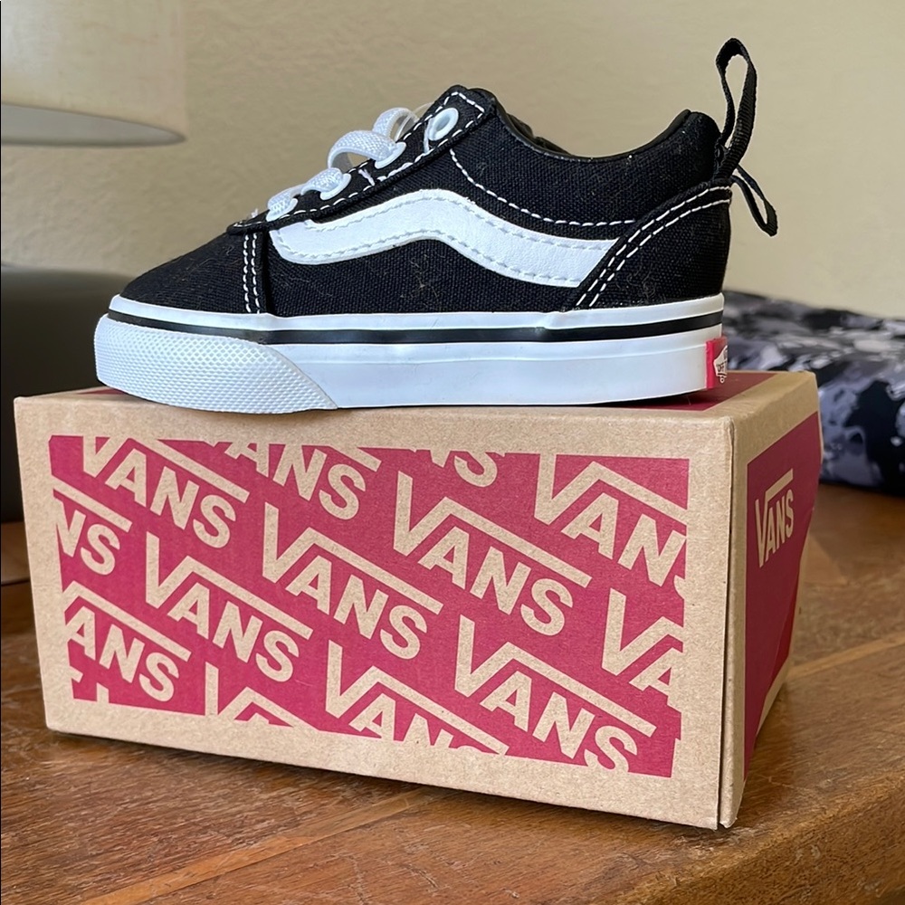 Vans Black and White Toddler Sneakers